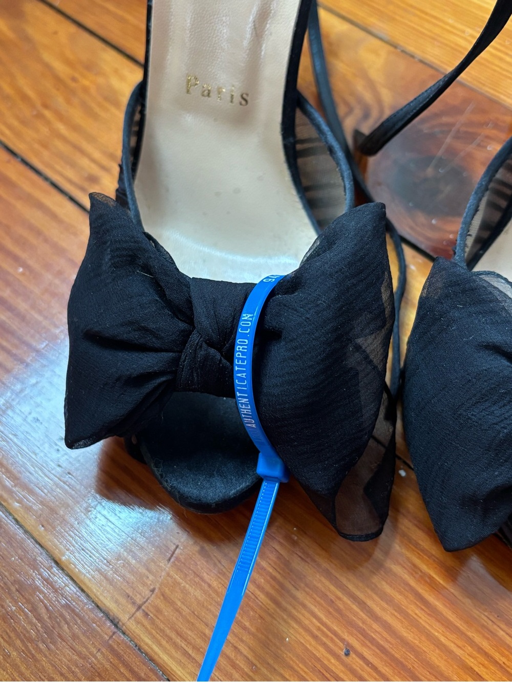 Christian Louboutin Artydiva 120 black Ruched Bow Peeptoe Heels - Picture 4 of 10